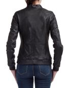 Veste en Cuir Zuri noire