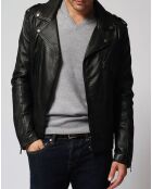 Veste en Cuir Zyler noire