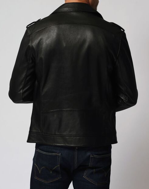 Veste en Cuir Zyler noire