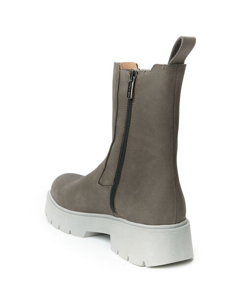 Chelsea Boots en Cuir Rita taupe