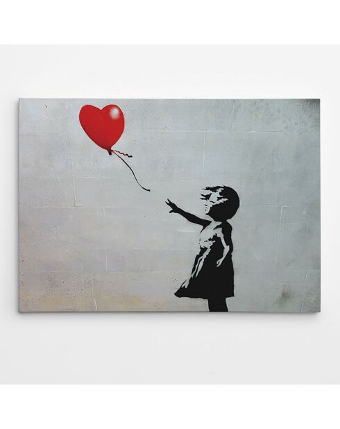 Canvas op canvas Veelkleurige Banksy reproductie - 70x100 cm