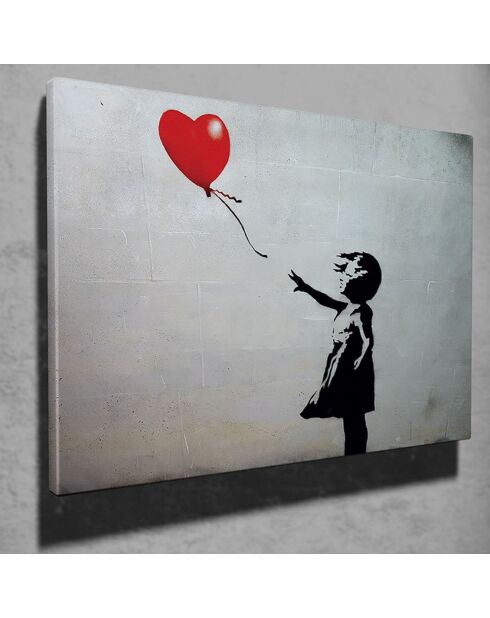 Canvas op canvas Veelkleurige Banksy reproductie - 70x100 cm