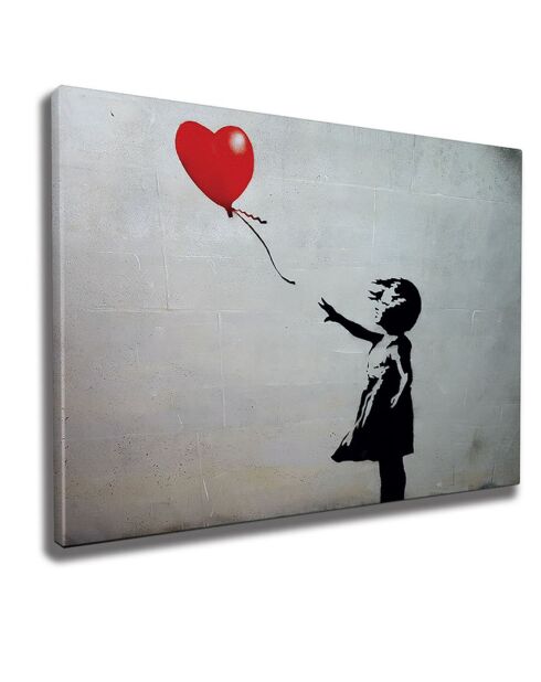 Canvas op canvas Veelkleurige Banksy reproductie - 70x100 cm