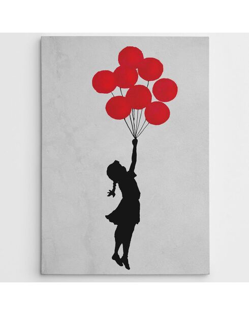 Toile sur toile Reproduction Banksy multicolore - 50x70 cm