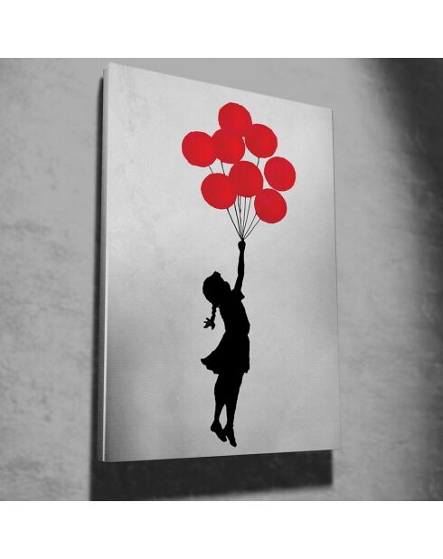 Toile sur toile Reproduction Banksy multicolore - 50x70 cm