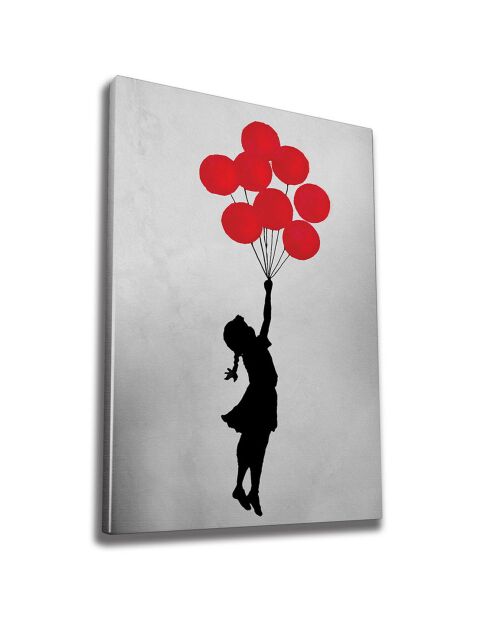 Toile sur toile Reproduction Banksy multicolore - 50x70 cm