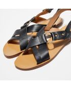 Sandales en Cuir Tess noires