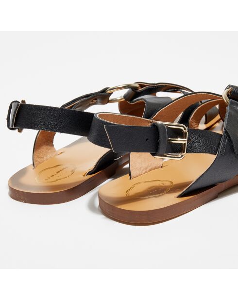 Sandales en Cuir Tess noires