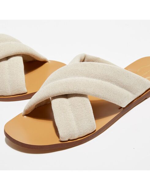 Muiltjes van natuurlijke geel-witte stof