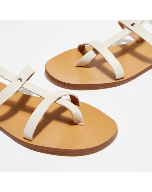 Sandalen van natuurlijk Ivy leer
