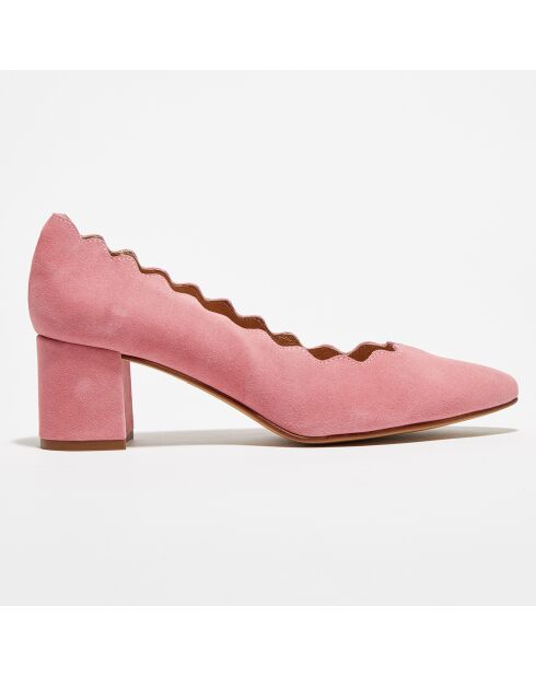 Trotters en Velours de Cuir Ariana roses