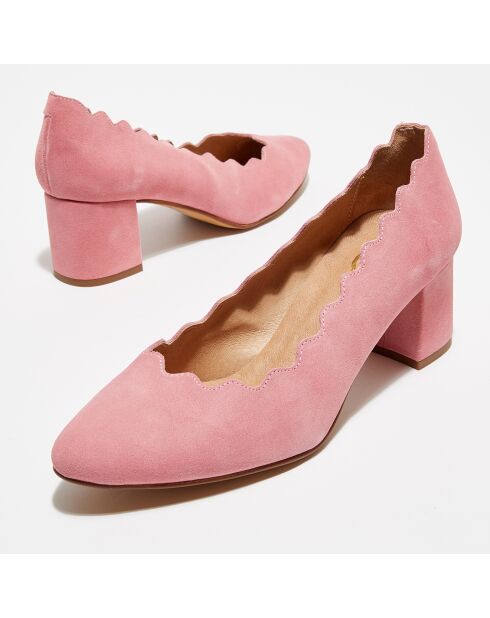 Trotters en Velours de Cuir Ariana roses