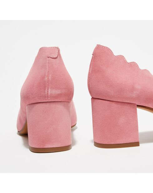 Trotters en Velours de Cuir Ariana roses