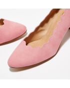 Trotters en Velours de Cuir Ariana roses