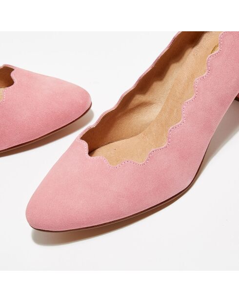 Trotters en Velours de Cuir Ariana roses