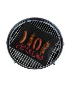 2 Feuilles de cuisson reutilisable barbecue noires - 40x33 cm