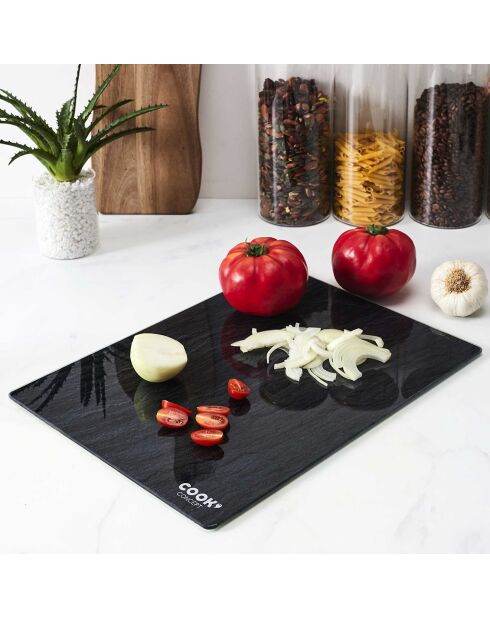 Planche à découper effet marbre ardoise - 40x30 cm