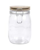 Bocal de conservation couvercle bambou transparent - 1 L