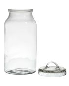 Bocal en verre avec couvercle transparent - 2.7 L