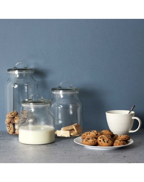 Barattolo in vetro con coperchio trasparente - 2,7 L