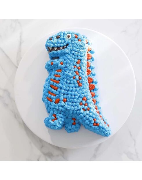 Moule à gateau dinosaure turquoise - 15x6x29 cm
