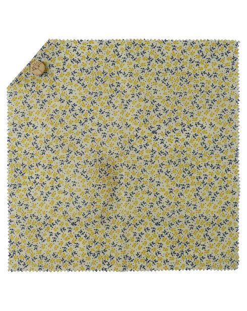 Envasado de alimentos de cera de abejas con botón en colores aleatorios amarillo/verde/azul - 33x33 cm