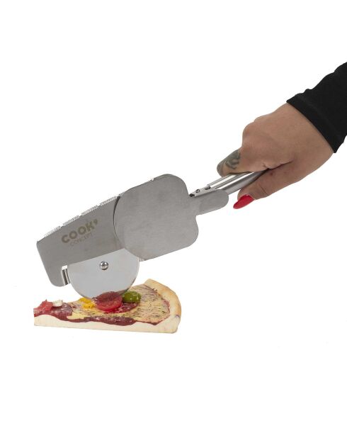 Coupe pizza 4 en 1 gris - 28x8.8 cm