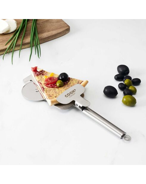 Coupe pizza 4 en 1 gris - 28x8.8 cm