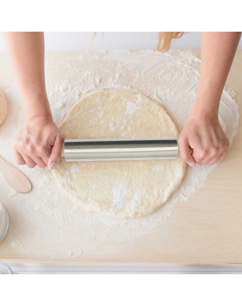 Rouleau de patisserie gris/beige - 43 cm