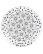 Plat de service Mirage coloris aléatoire transparent/gris/noir - D.31 cm