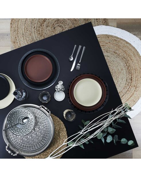 Plat de service Mirage coloris aléatoire transparent/gris/noir - D.31 cm