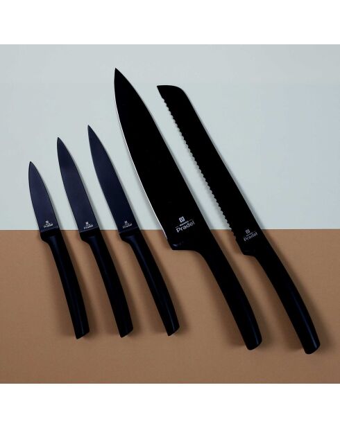 Couteau lame 20 cm noir - 33 cm