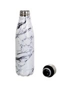 Gourde isotherme marbrée marbre blanc/gris - 50 cl