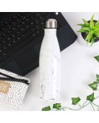 Gourde isotherme marbrée marbre blanc/gris - 50 cl