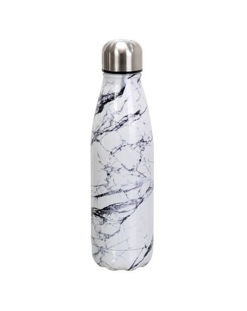 Gourde isotherme marbrée marbre blanc/gris - 50 cl
