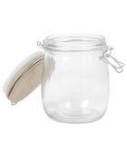 2 Bocaux de conservation couvercle bambou transparent - 75 cl