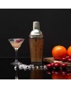 Shaker en verre avec recettes gris/transparent - 45 cl