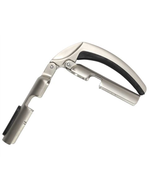 Pince tire-bouchon vin petillant gris/noir - 7.4x3.8x14 cm