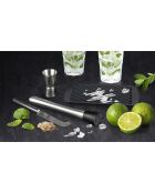 Coffret à mojito 4 accessoires noir/gris - 11x3.4x20.5 cm