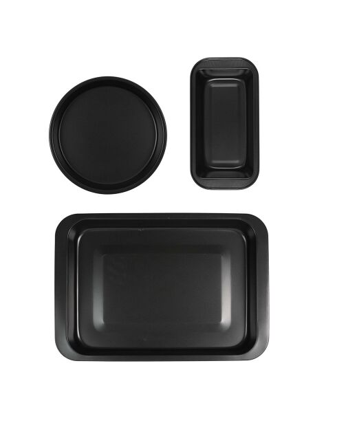 Caja pastelera 3 moldes negra - 42x7x29 cm
