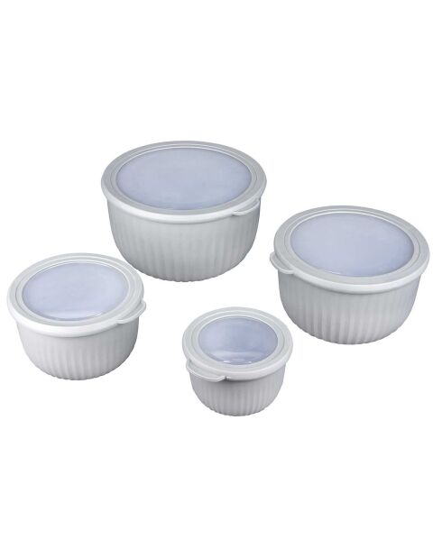 4 Boîtes de conservation gris - 23.5x13x22.5 cm