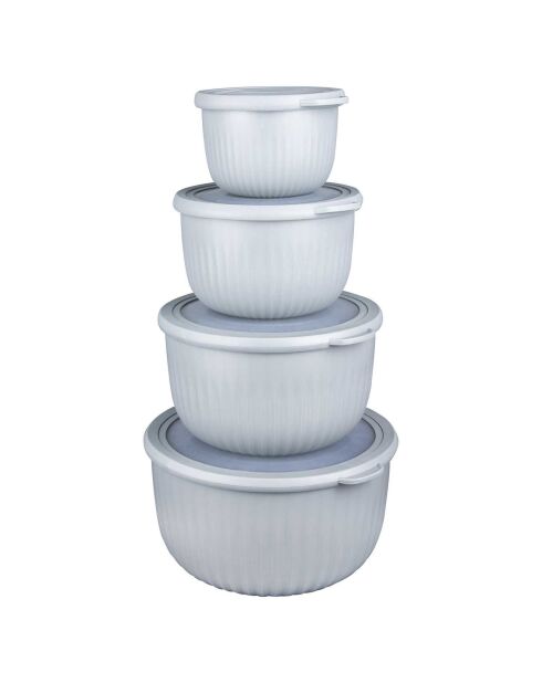 4 graue Aufbewahrungsboxen - 23,5 x 13 x 22,5 cm