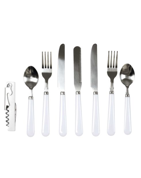 Accessoire à pique-nique pour 2 personnes kaki/blanc/vert - 24x24 cm