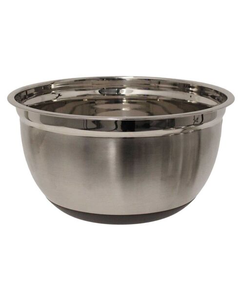 3 grijze roestvrijstalen schalen - 25,5x13x25,5 cm