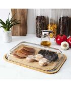 Boîte avec support en bambou verre - 41.4x5.7x25.5 cm