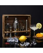 Set da cocktail grigio/trasparente - 15 pezzi