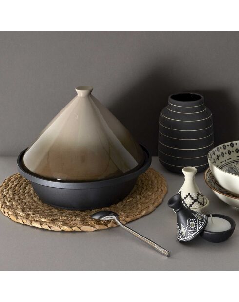 Plat tajine induction taupe - 30.2x23.5 cm