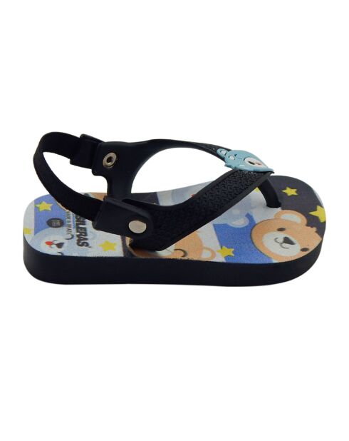 Zwarte teenslippers van Teddy