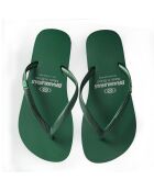 Klassieke Pearl W kakigroene teenslippers