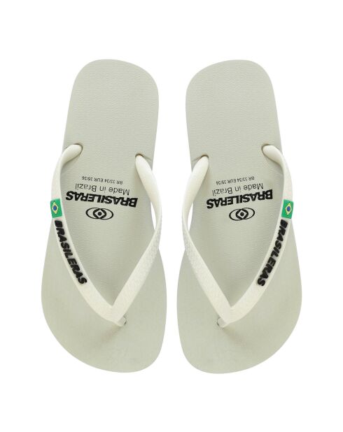 Klassische weiße Flip-Flops